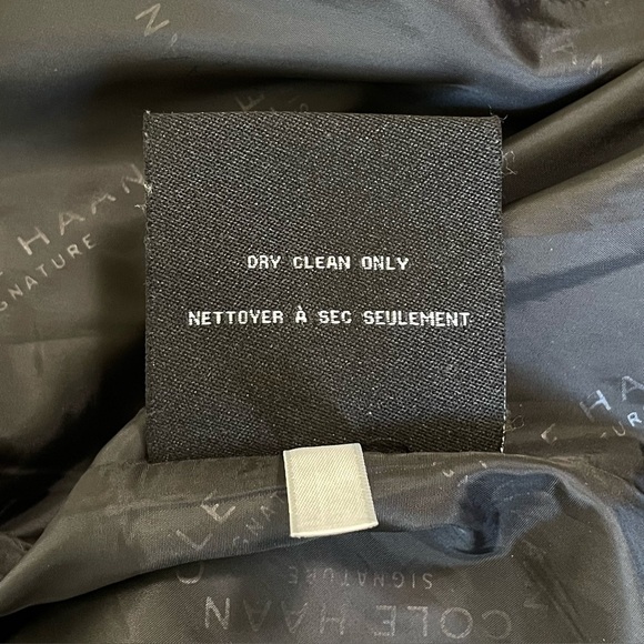 Cole Haan Wool Blend Hooded Coat Oversized Collar Removable Belt Black 6 - Picture 14 of 15